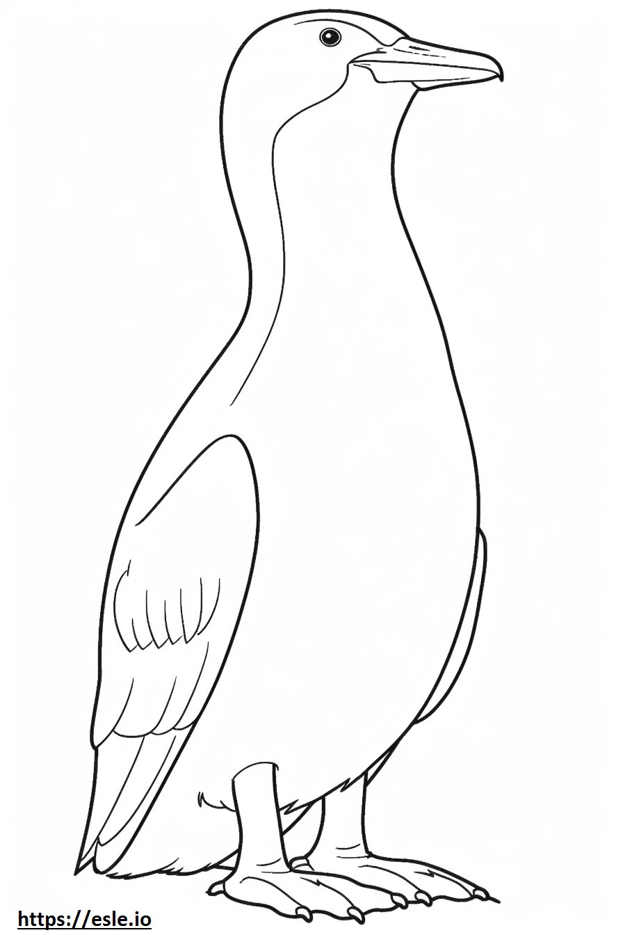 Corpo inteiro do pinguim real para colorir
