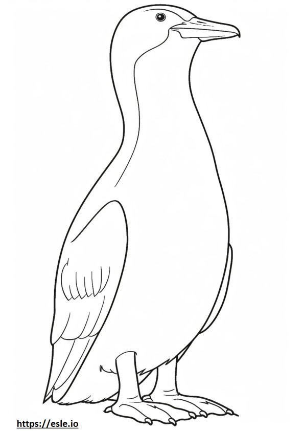 Royal Penguin full body coloring page