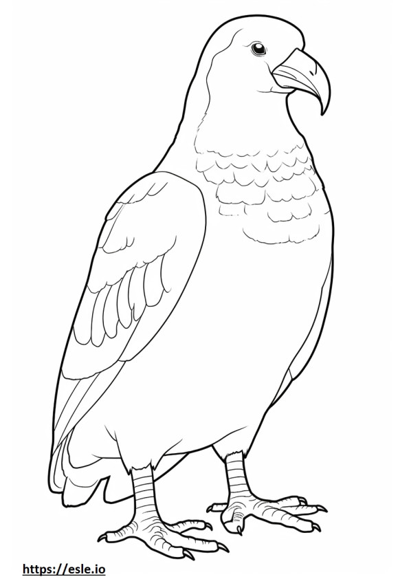 Royal Penguin full body coloring page