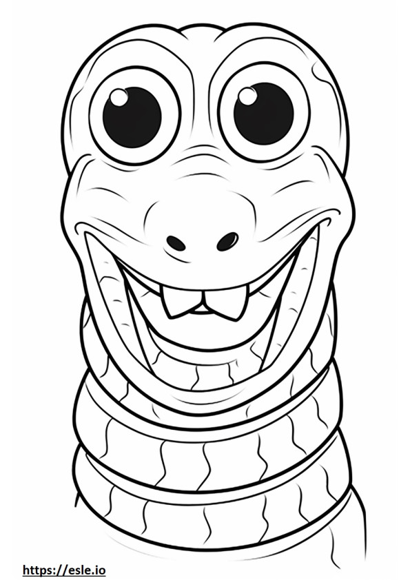 Féreg kígyó arca szinező
