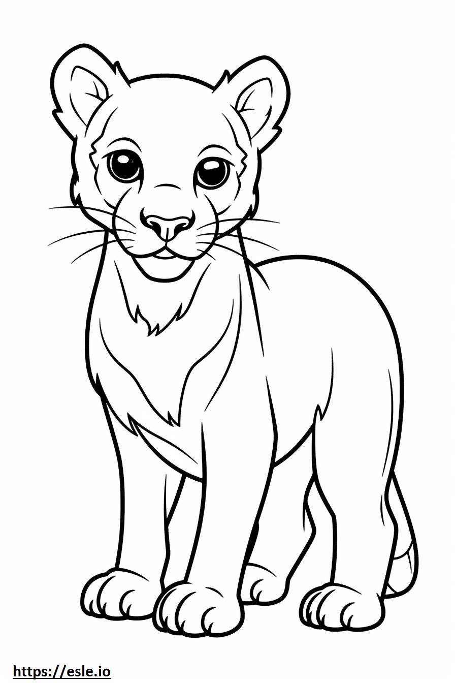 Puma Kawaii ausmalbild