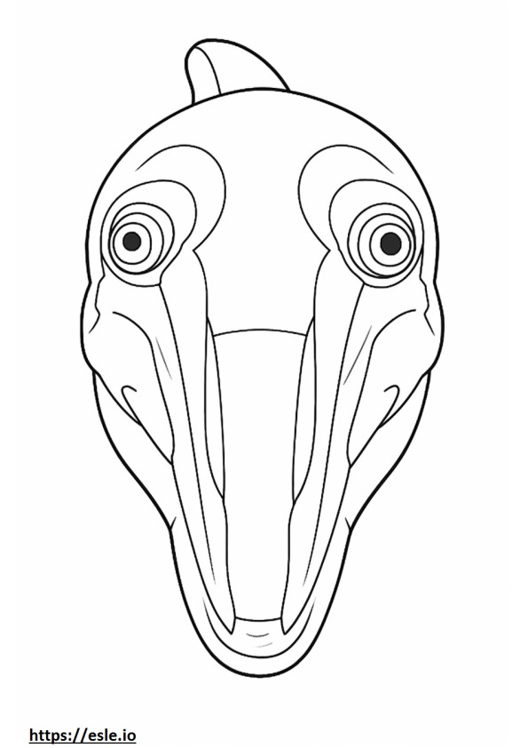 Ichthyosaurus-Gesicht ausmalbild
