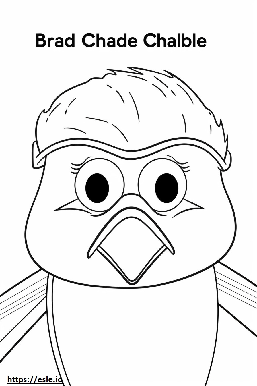 Chickadee face coloring page