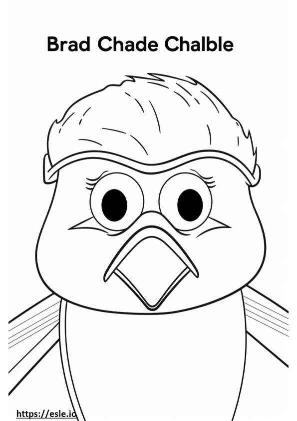 Chickadee face coloring page