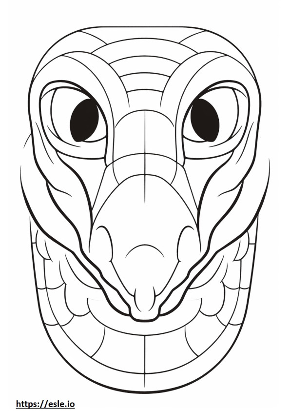 Rhombische Eiereter Slangengezicht kleurplaat