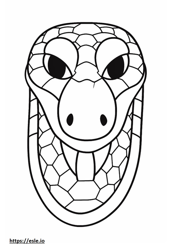 Rombinen munasyöjä käärme kasvot värityskuva