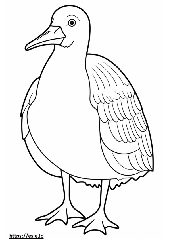 Whimbrel cute coloring page