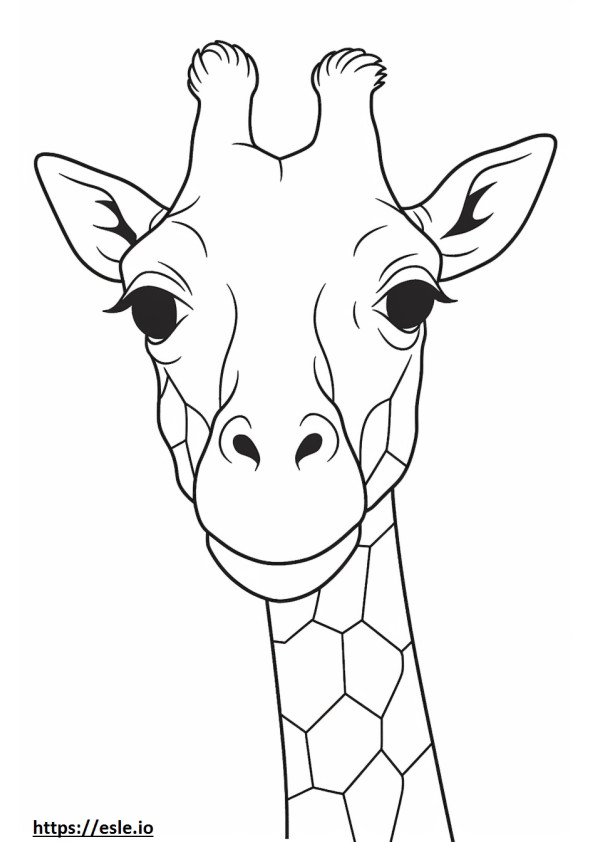 Zsiráf arc szinező
