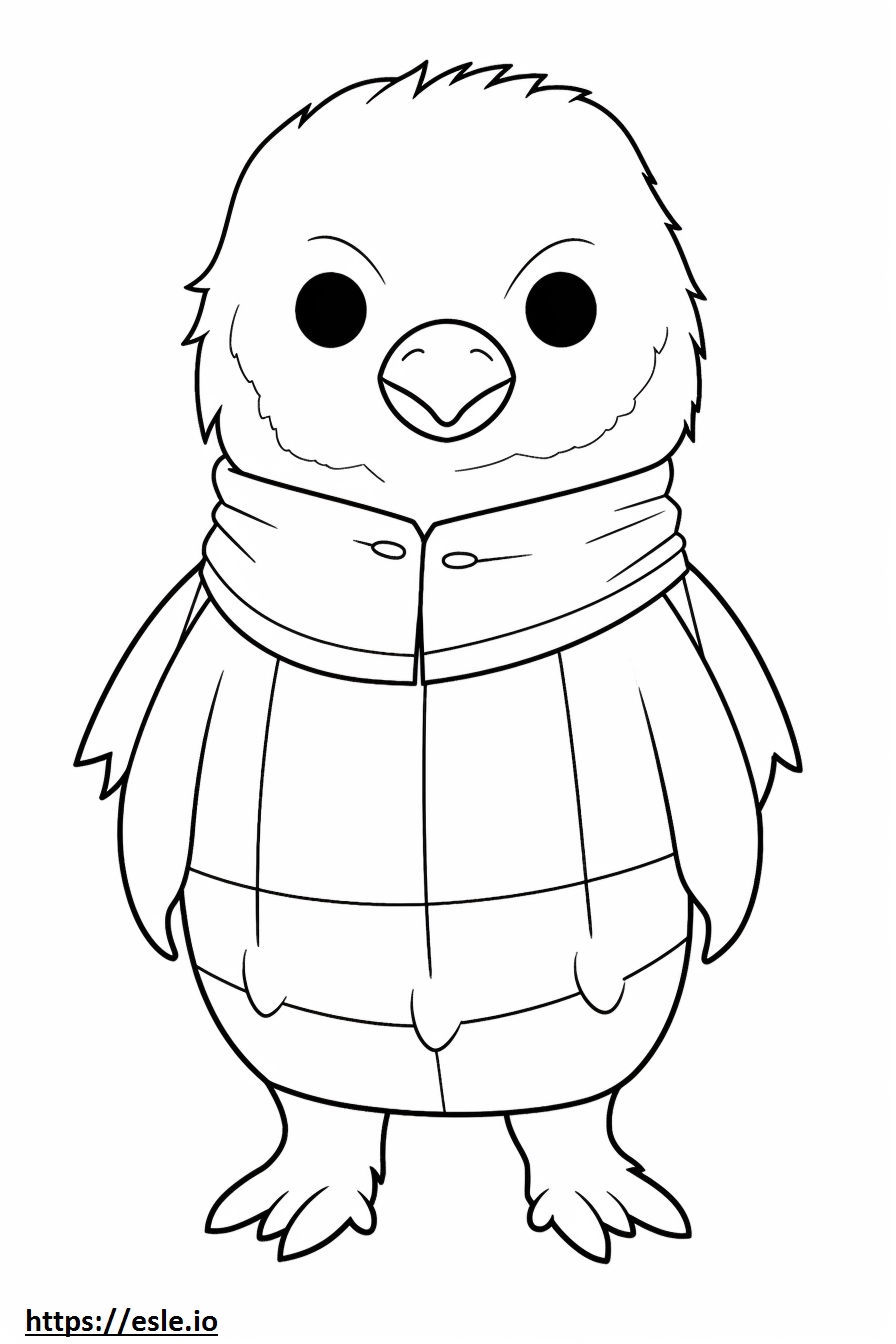 Gambar Mewarnai Malteagle Kawaii 1