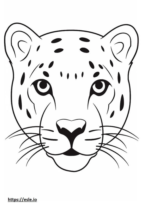 Olingo face coloring page