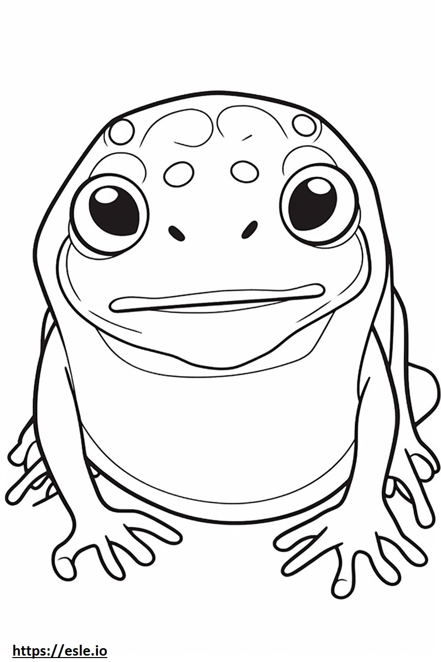 Glass Frog Kawaii coloring page