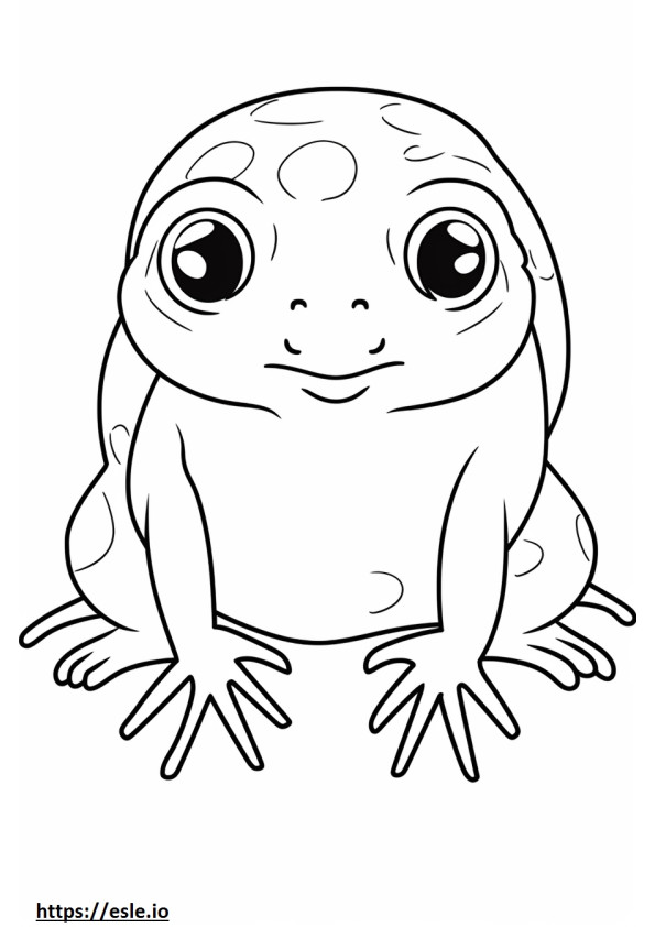 Glass Frog Kawaii coloring page