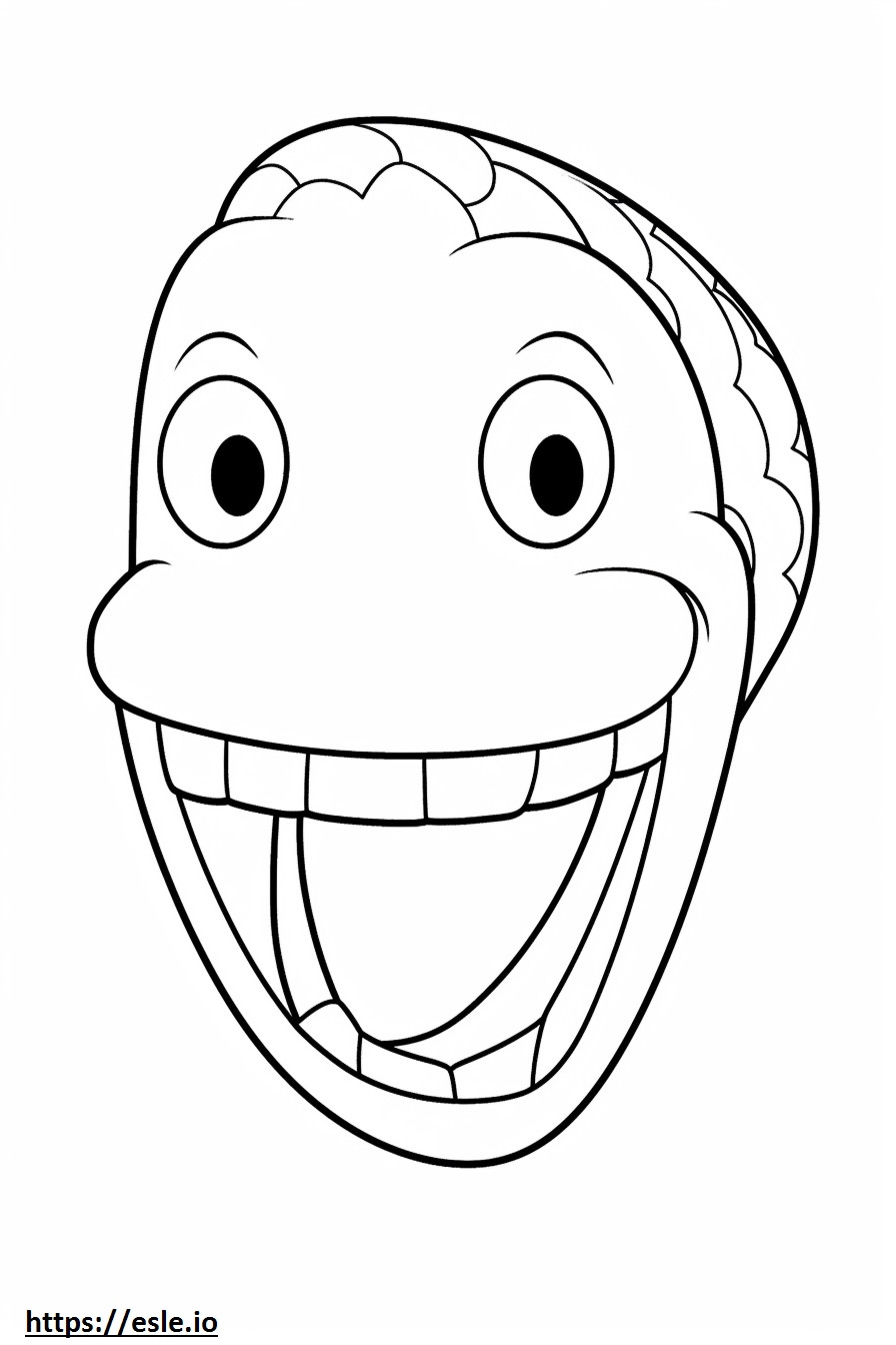Electric Eel face coloring page