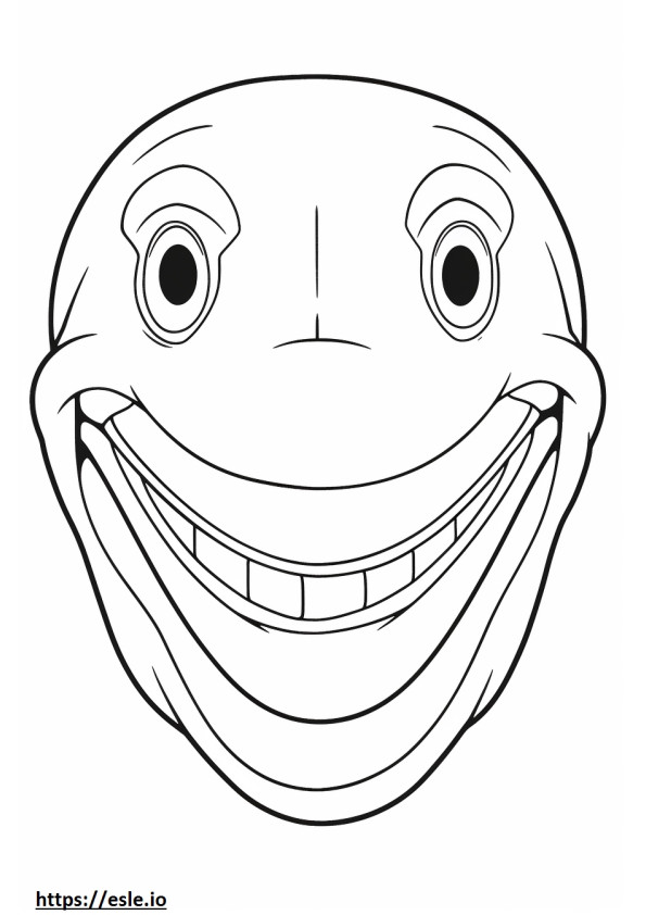 Electric Eel face coloring page