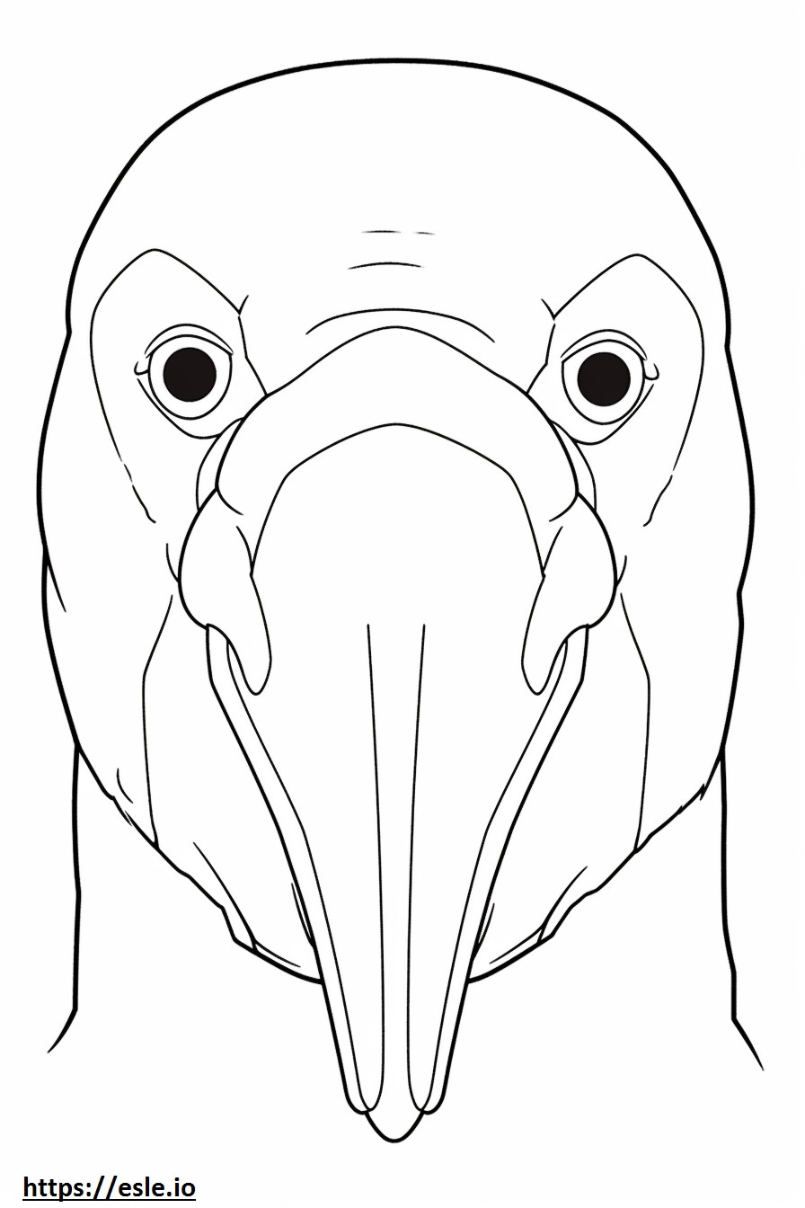 Penguin face coloring page