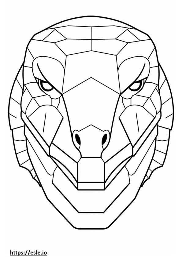 Golden Lancehead face coloring page