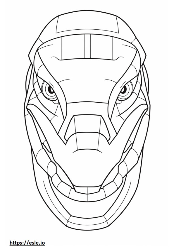 Golden Lancehead face coloring page