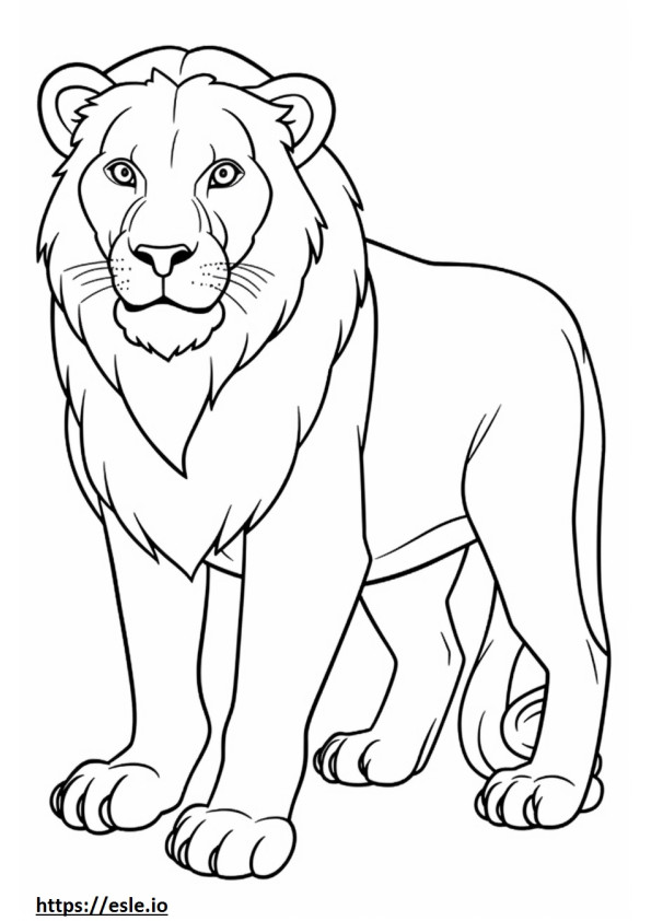 Leijona koko vartalo värityskuva