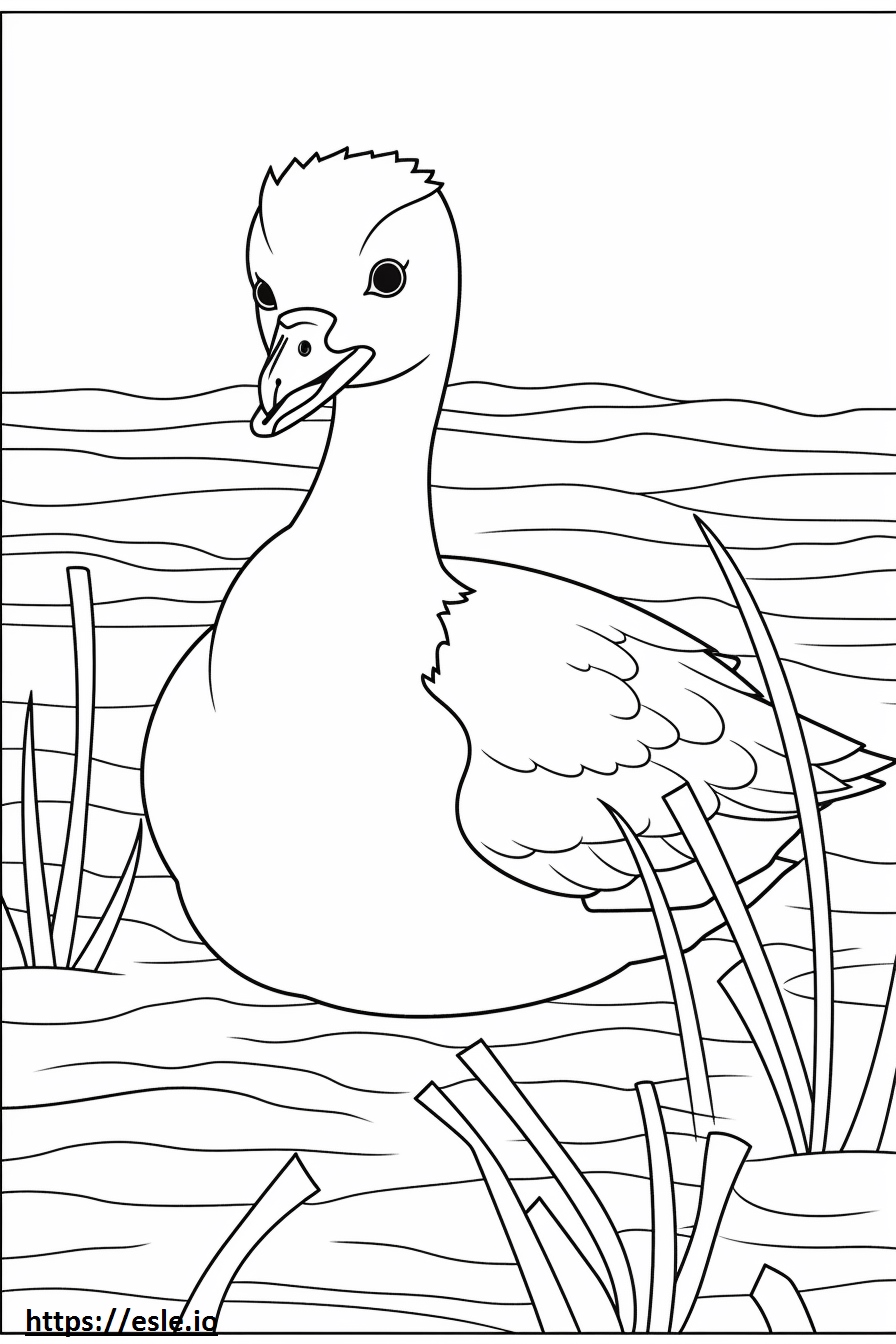 Grebe Kawaii-nya Clark gambar mewarnai