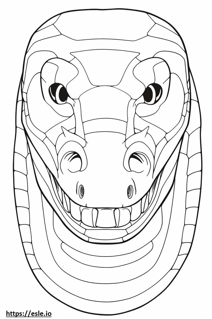 Boliviaans Anaconda-gezicht kleurplaat kleurplaat