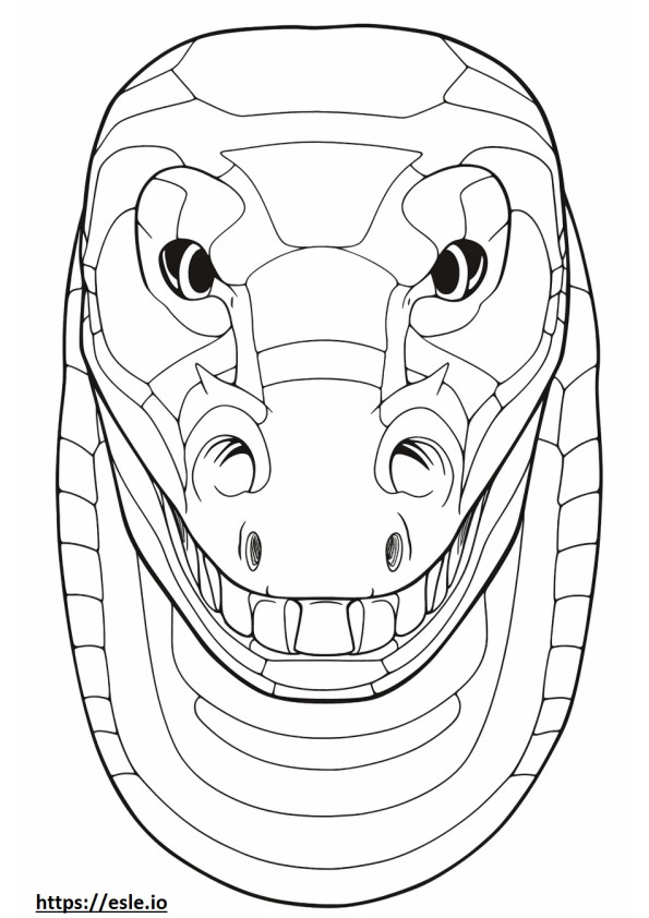 Bolivianisches Anakonda-Gesicht ausmalbild