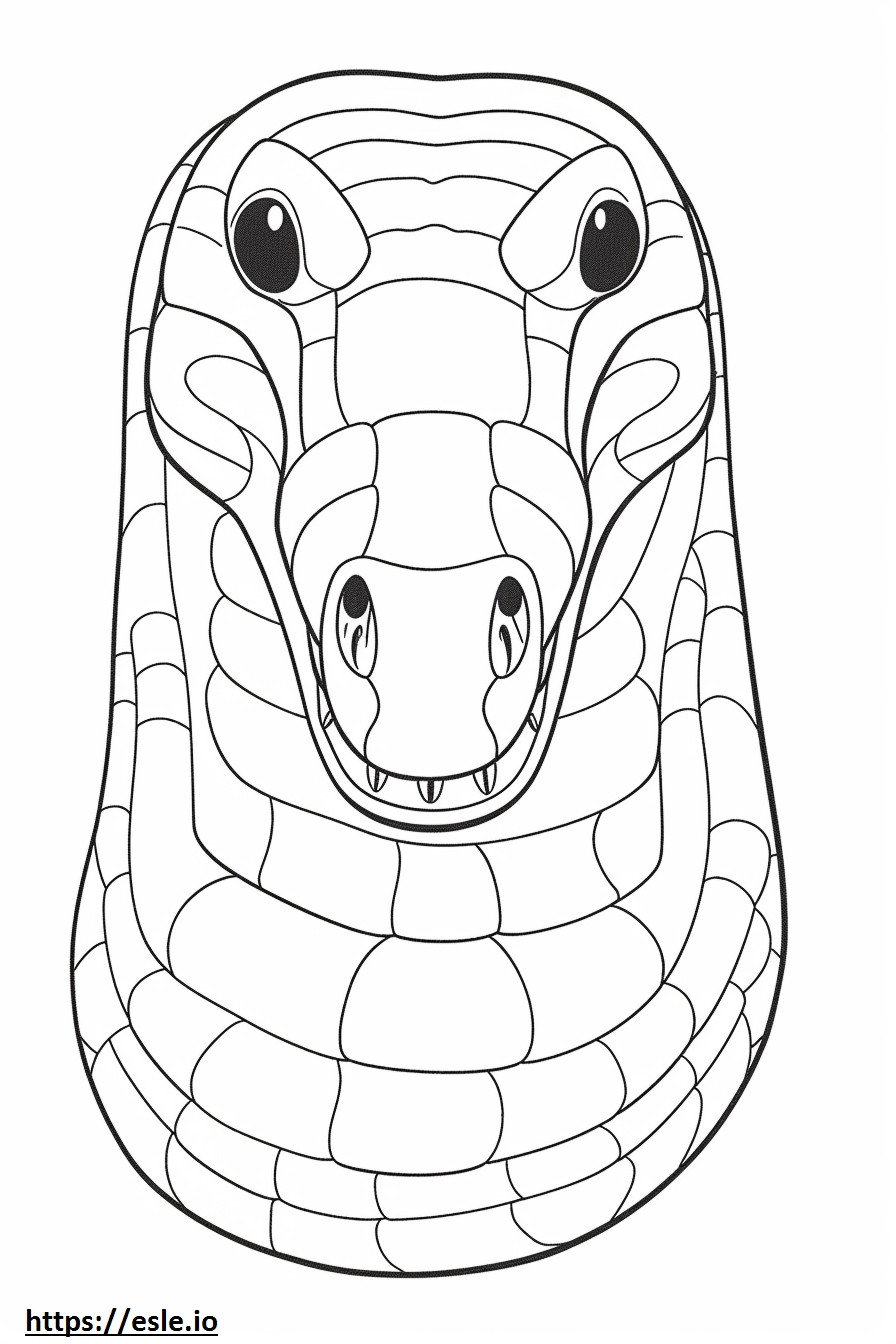 Cara de anaconda boliviana para colorear e imprimir