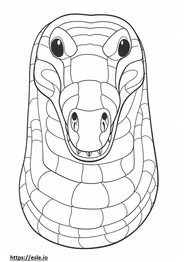 Bolivian Anaconda face coloring page