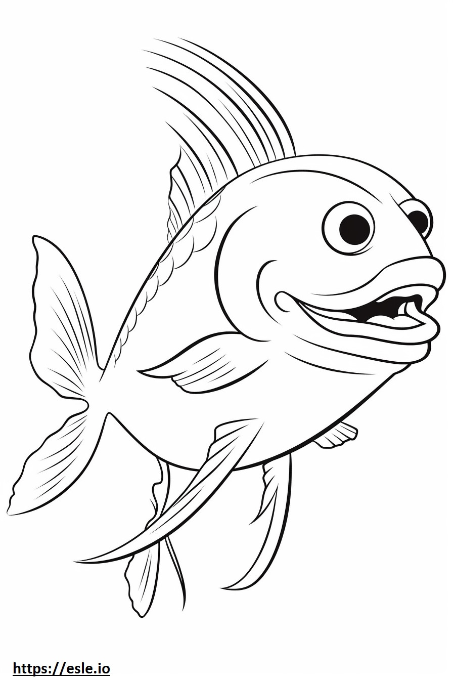 Viperfish cute coloring page