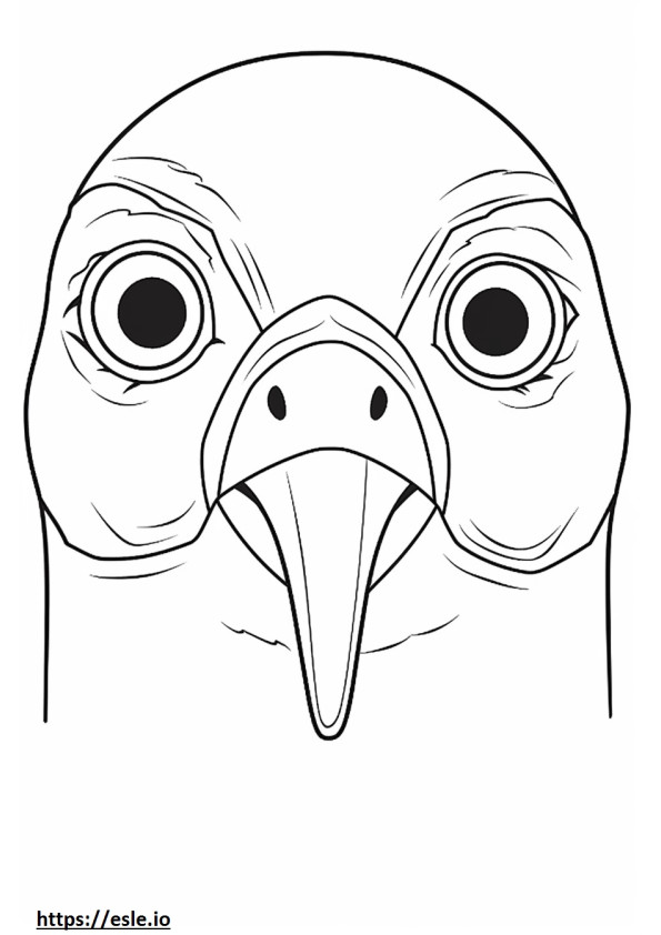 Veery face coloring page