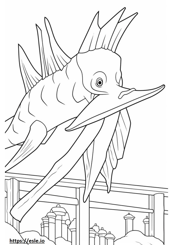 Kínai lapáthal Kawaii szinező