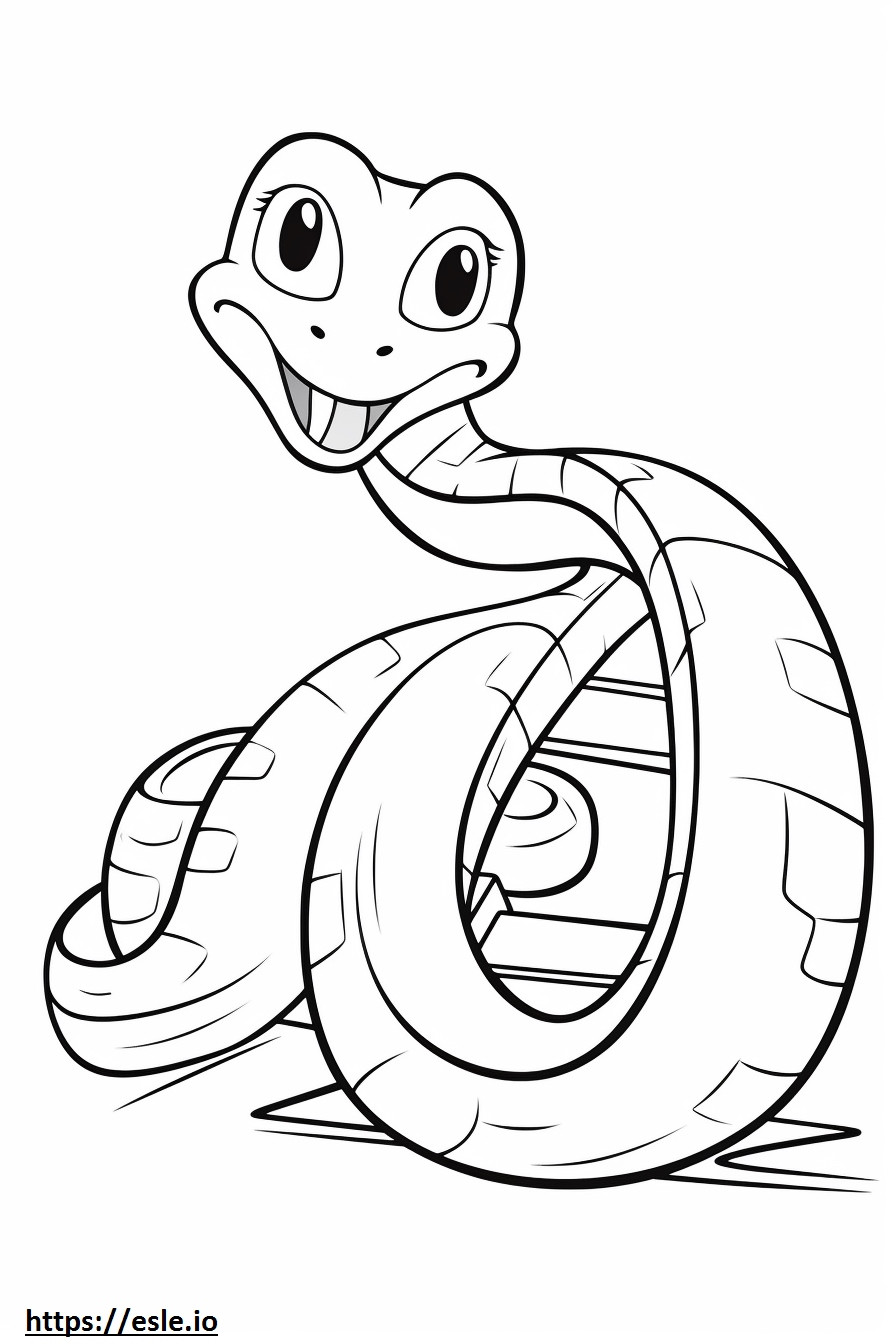 Racer Snake söpö värityskuva