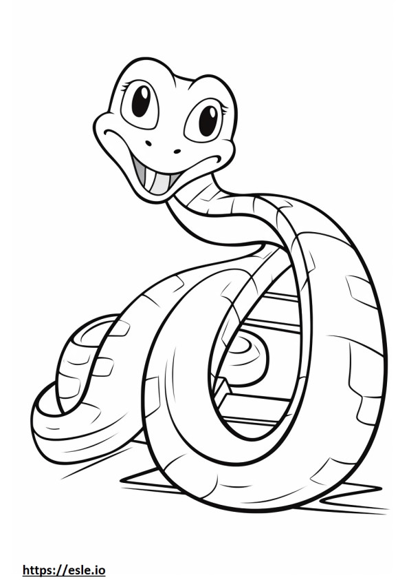Racer Snake söpö värityskuva