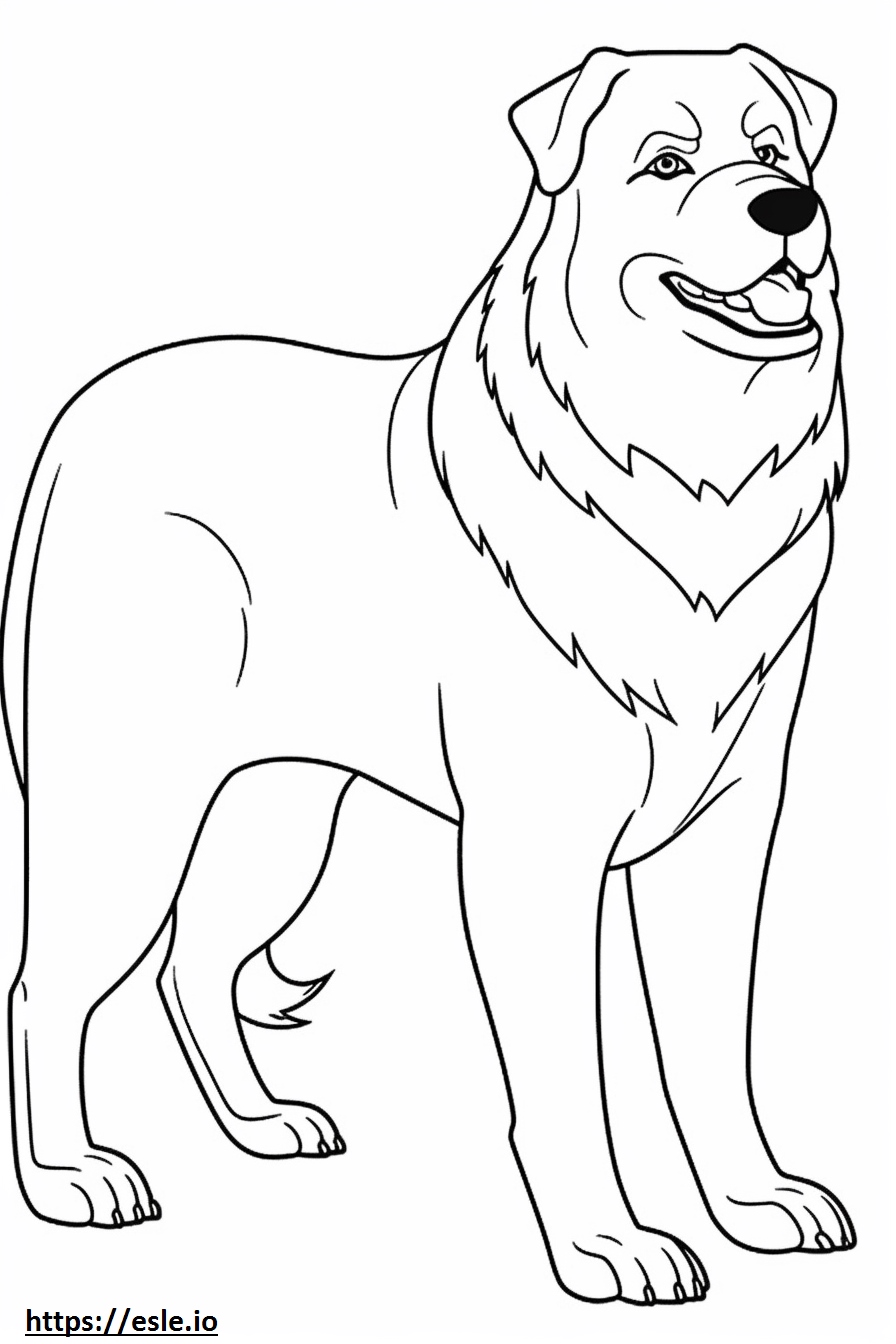 Long-Haired Rottweiler cute coloring page