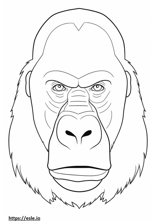 cara de gorila para colorear e imprimir