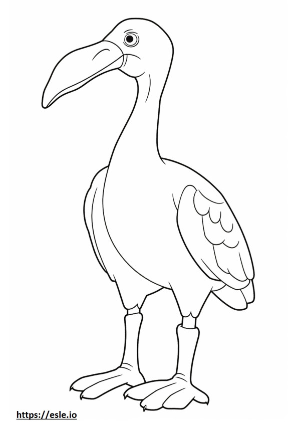 Elephant Bird cute coloring page
