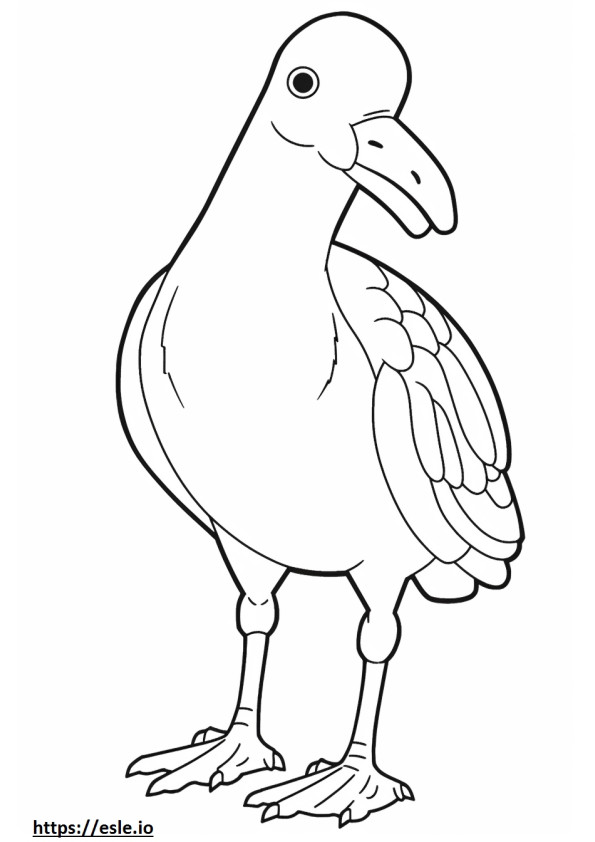 Elephant Bird cute coloring page