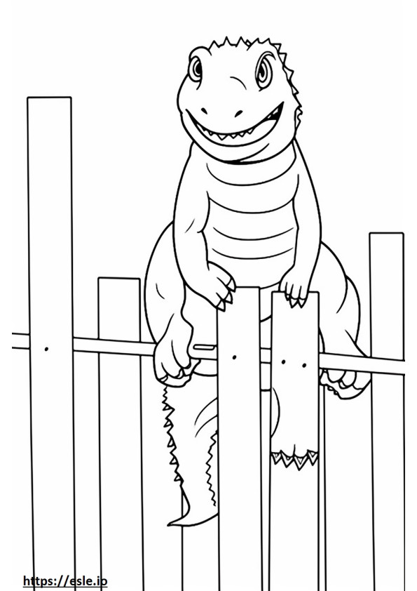 Eastern Fence Lizard Kawaii coloring page
