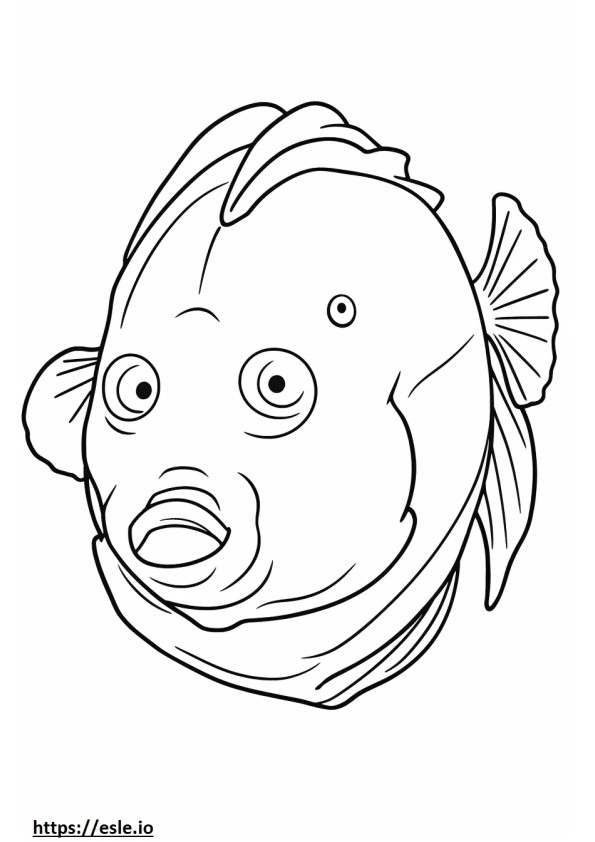 Blobfish face coloring page