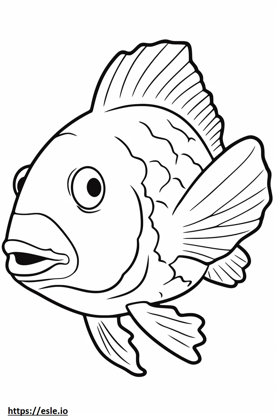 pez tipo pez lindo para colorear e imprimir