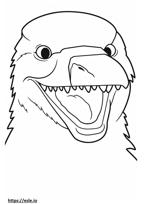 Lachend Kookaburra-gezicht kleurplaat kleurplaat
