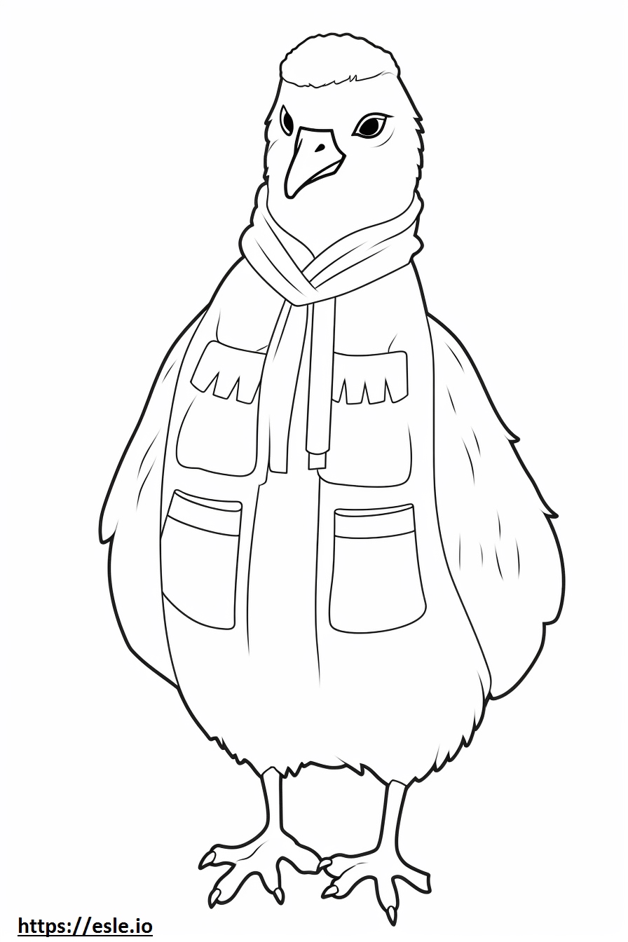 Vicuña Kawaii coloring page