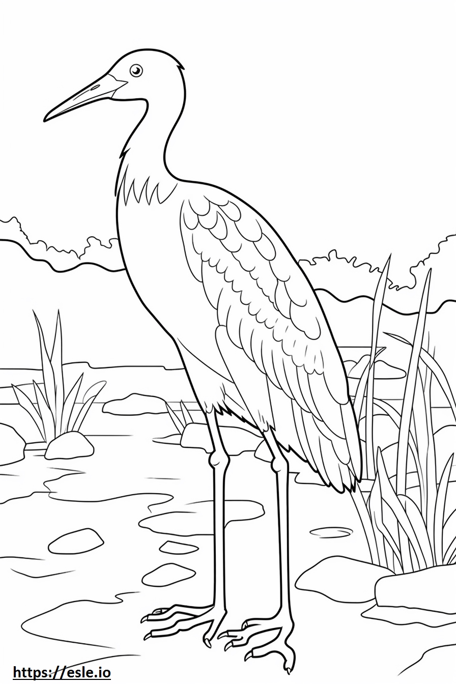 Great Blue Heron full body coloring page