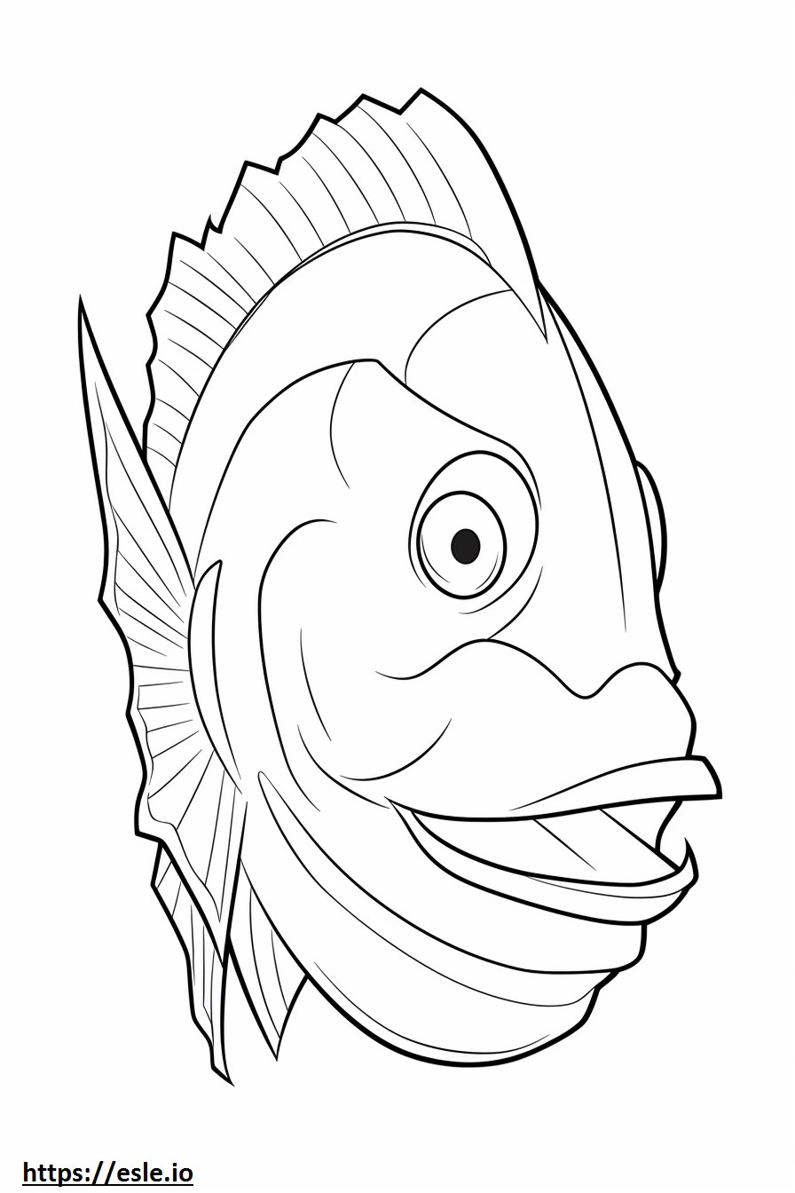 Chimaera face coloring page