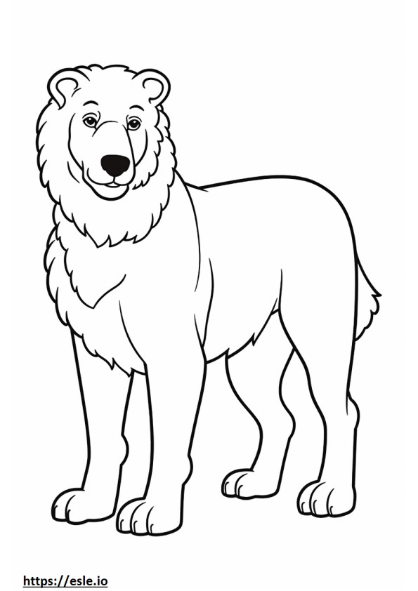 Shepadoodle cute coloring page
