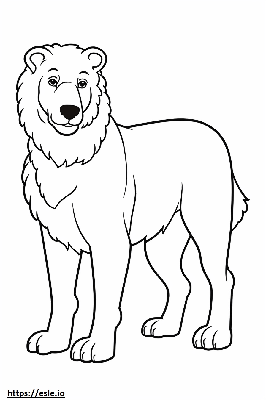 Shepadoodle cute coloring page