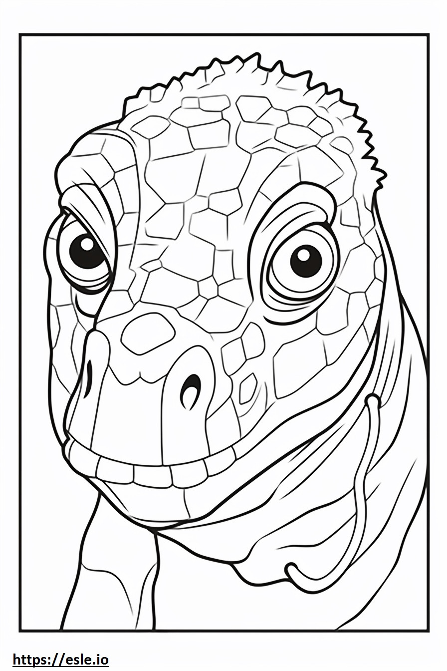 Jackson’s Chameleon face coloring page