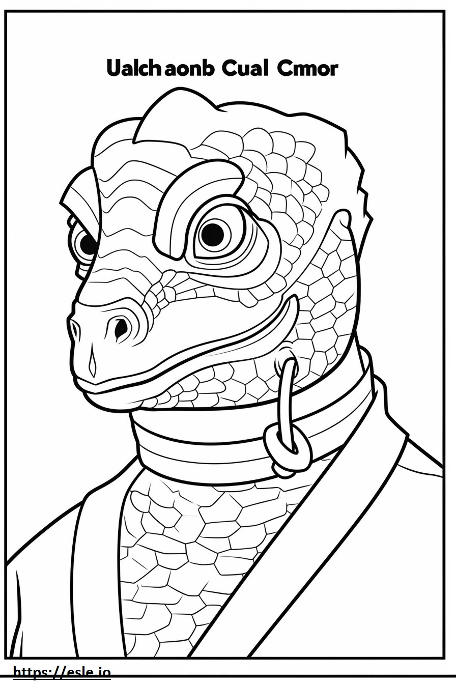 Jackson’s Chameleon face coloring page