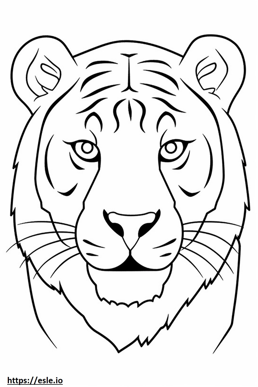 South China Tiger face coloring page
