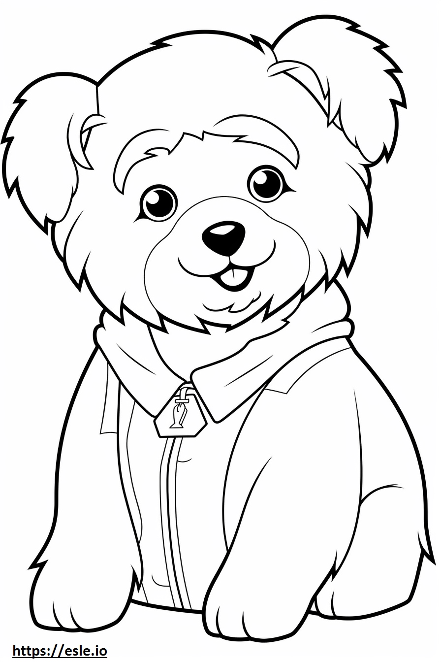 Morkie Kawaii 3 coloring page - Free printable