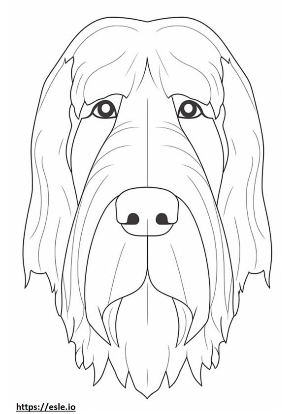 Giant Schnauzer face coloring page